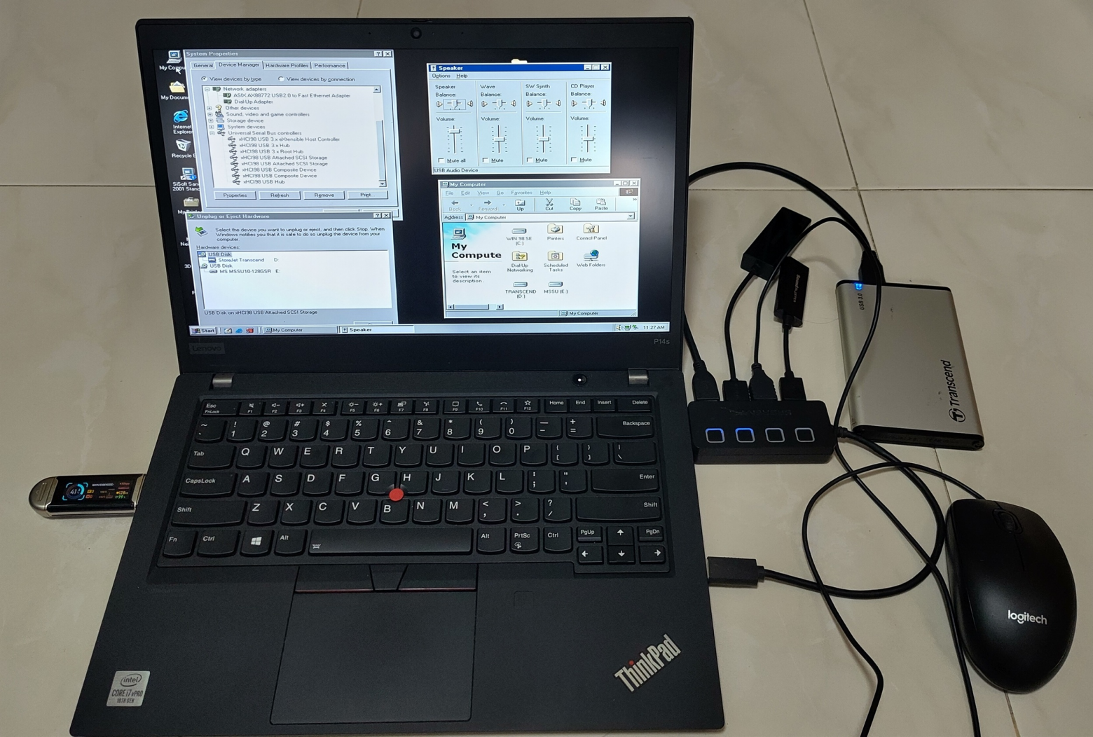 Windows 98 SE получила поддержку USB4 и Thunderbolt 3/4