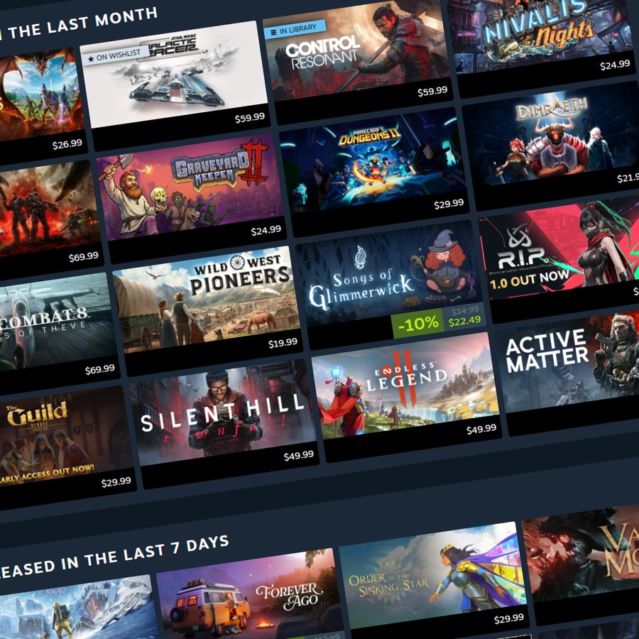 Valve запустила персональный календарь релизов Steam для всех пользователей