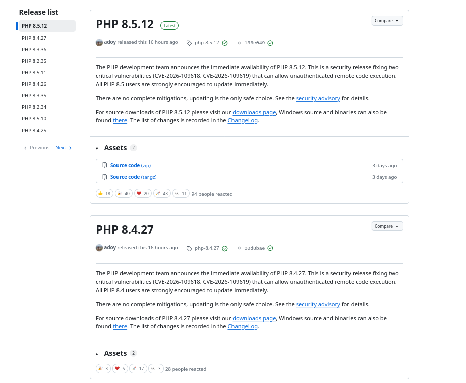 PHP Foundation раскрыла детали устранения уязвимостей PHP2Shell