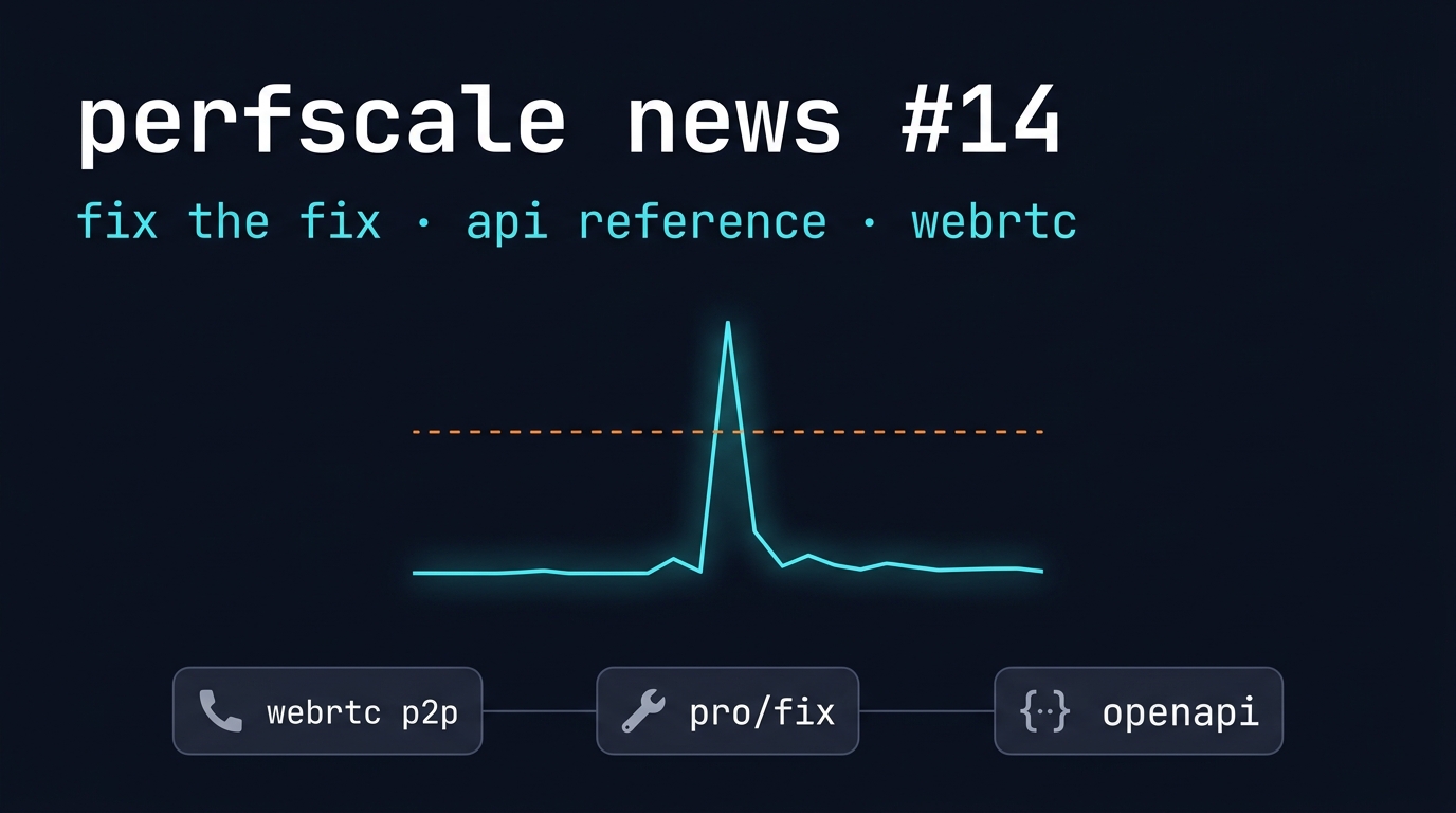 Perfscale добавил нагрузочное тестирование WebRTC и обновил API reference