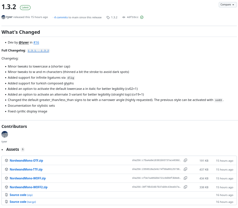 Nordwand-Mono: открытый моноширинный шрифт для терминала и Neovim