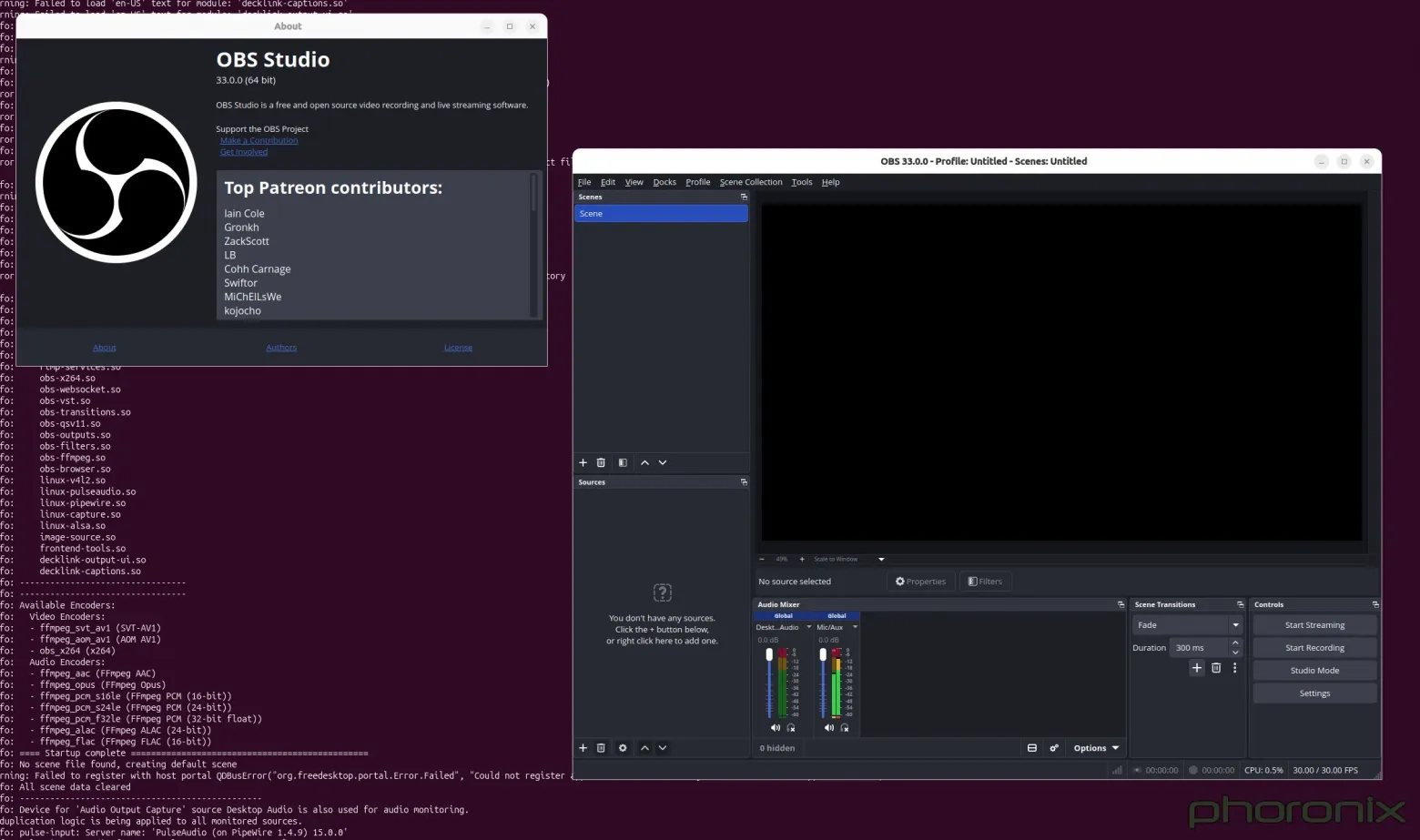 Выпущена OBS Studio 33.0 с обновлённым CEF и улучшенным выравниванием сцен