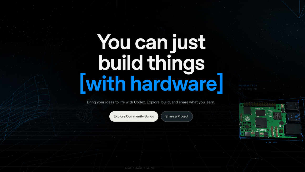 OpenAI запустила каталог аппаратных проектов, созданных с помощью Codex