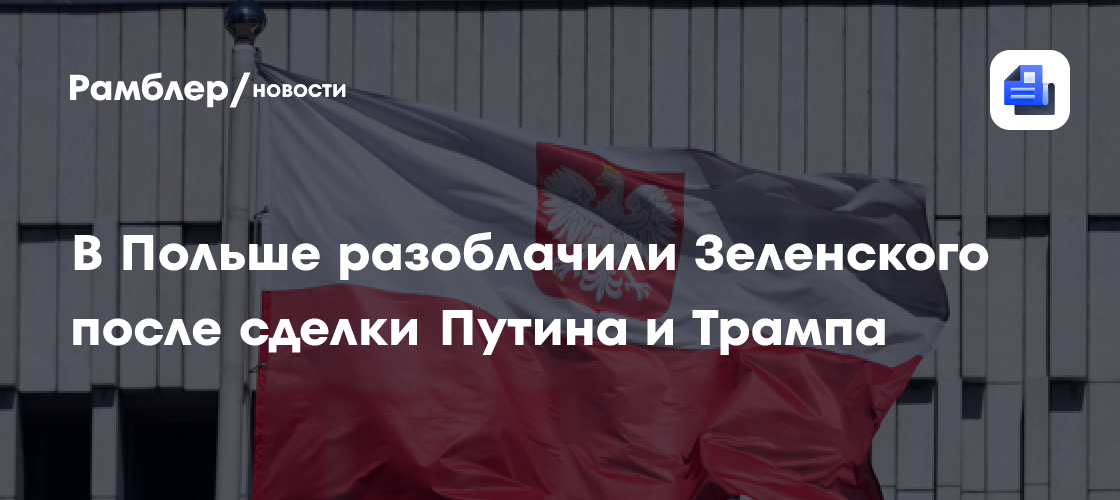 Mysl Polska назвала реакцию Зеленского на соглашение России и США театром