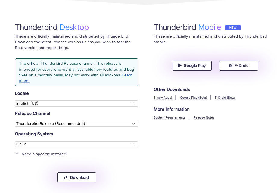 Mozilla выпустила Thunderbird 159.0 с улучшениями для Linux и календарей