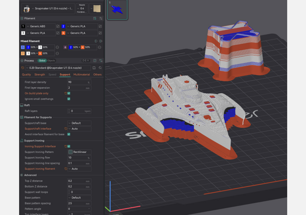 OrcaSlicer 2.5.0 получил плагины, CAD-инструменты и смешивание цветов