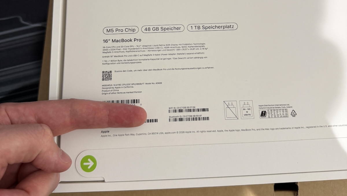 Amazon отправила вместо iPad mini MacBook Pro за €3500