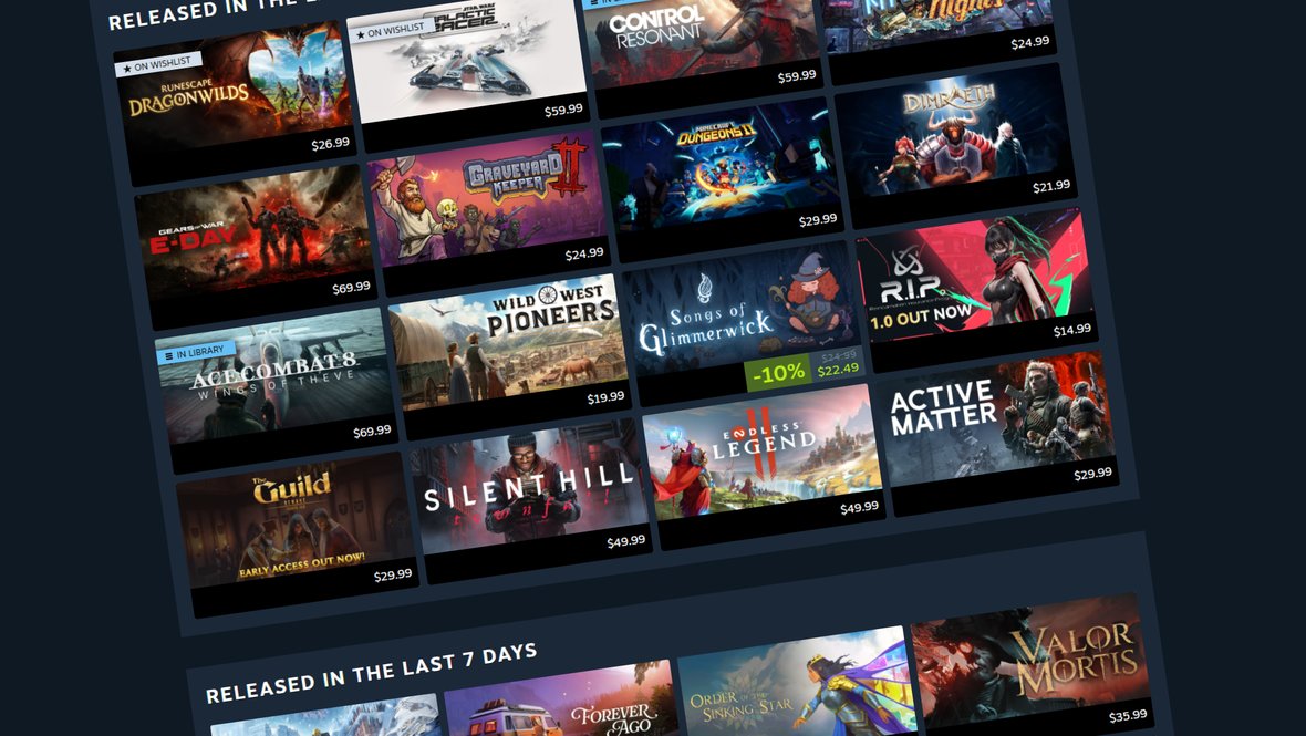 Valve запустила персональный календарь релизов Steam для всех пользователей