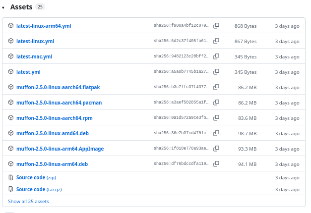 Вышел Muffon 2.5.0 — открытый музыкальный плеер для Windows, macOS и Linux