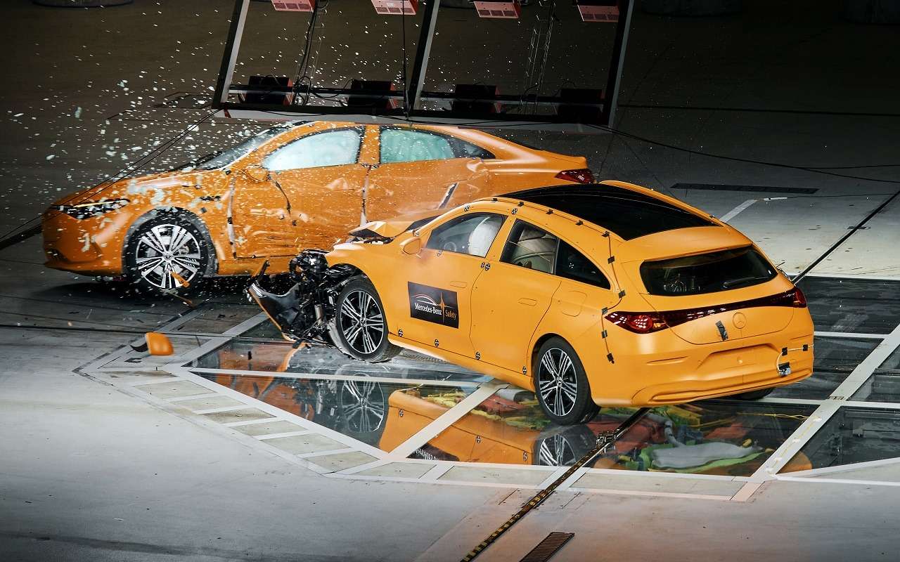 Mercedes-Benz провела краш-тест с участием бензинового и электрического CLA