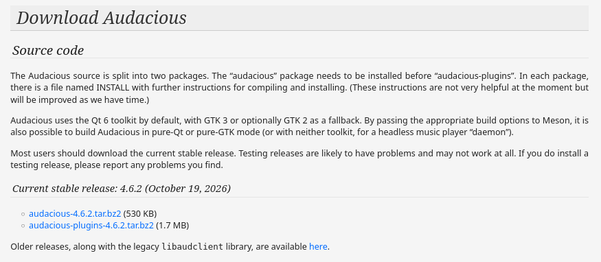 Вышел Audacious 4.6.2 с улучшенной поддержкой Qt, X11 и метаданных