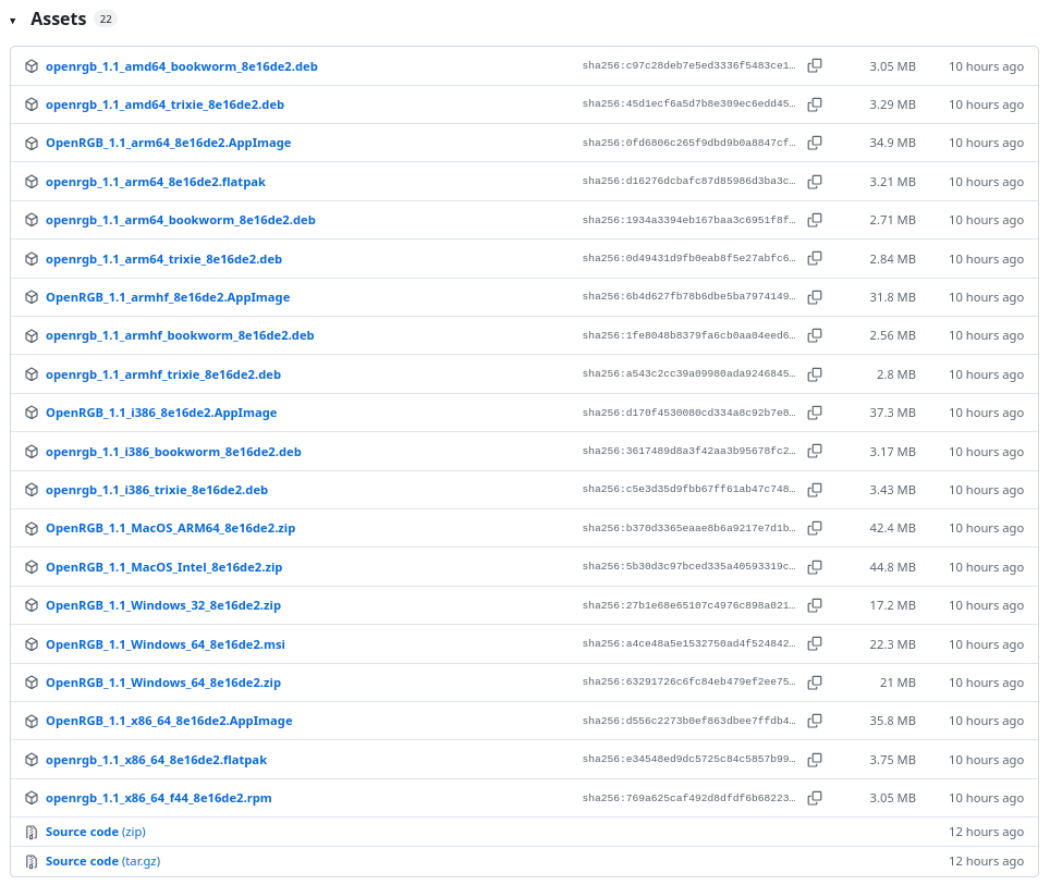 Вышел OpenRGB 1.1 с поддержкой 2551 устройства