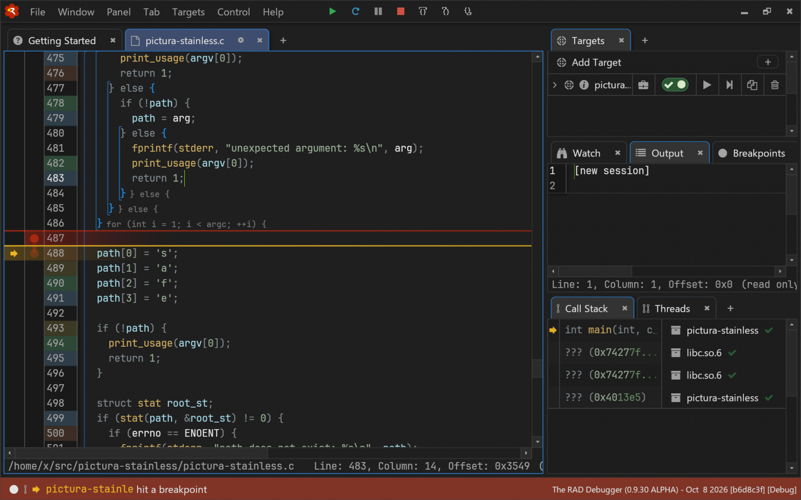 RAD Game Tools открыла исходный код графического отладчика The RAD Debugger