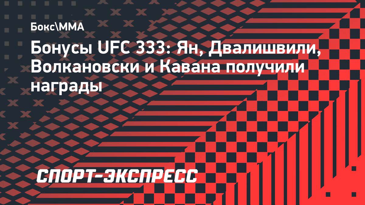 Пётр Ян и Мераб Двалишвили получили бонус за лучший бой UFC 333