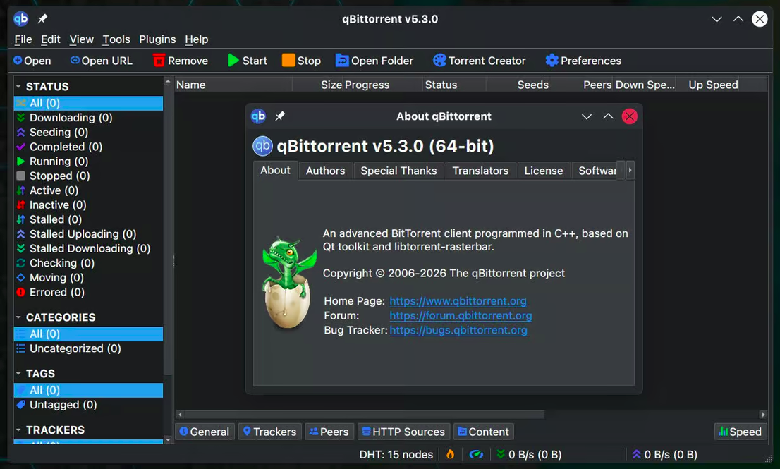 Вышел qBittorrent 5.3.0 с новыми настройками и исправлениями безопасности