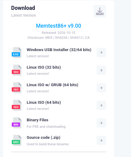 Memtest86+ 9.00 получил поддержку ARM64 и новые тесты памяти