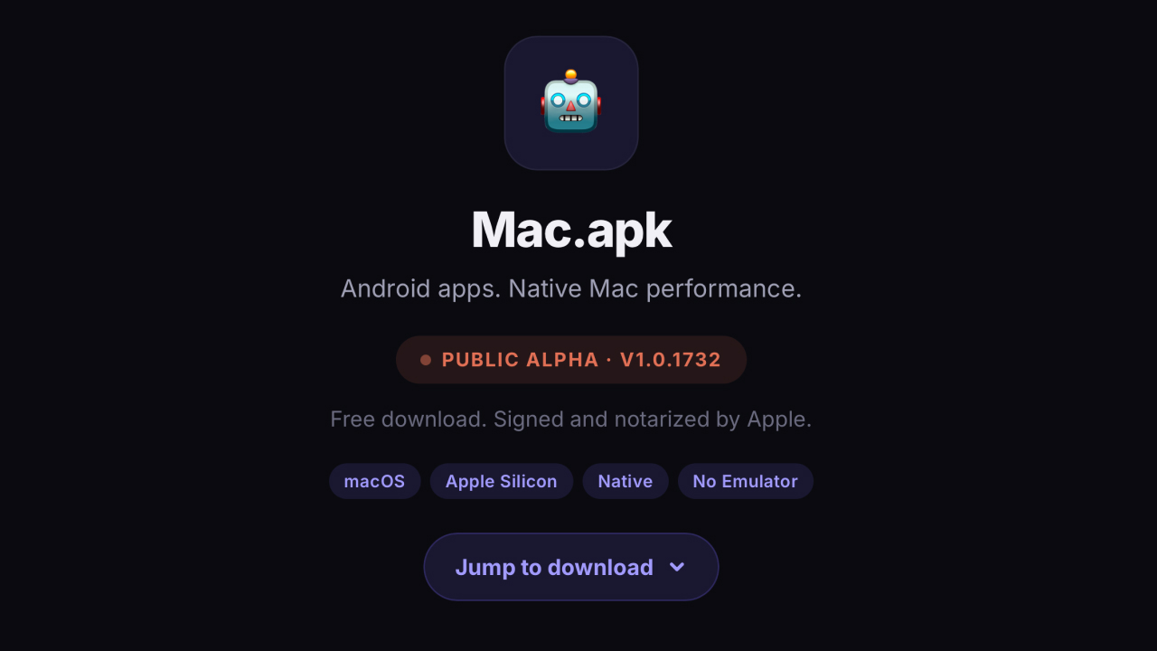 Mac.apk запускает Android-приложения на Mac без эмулятора