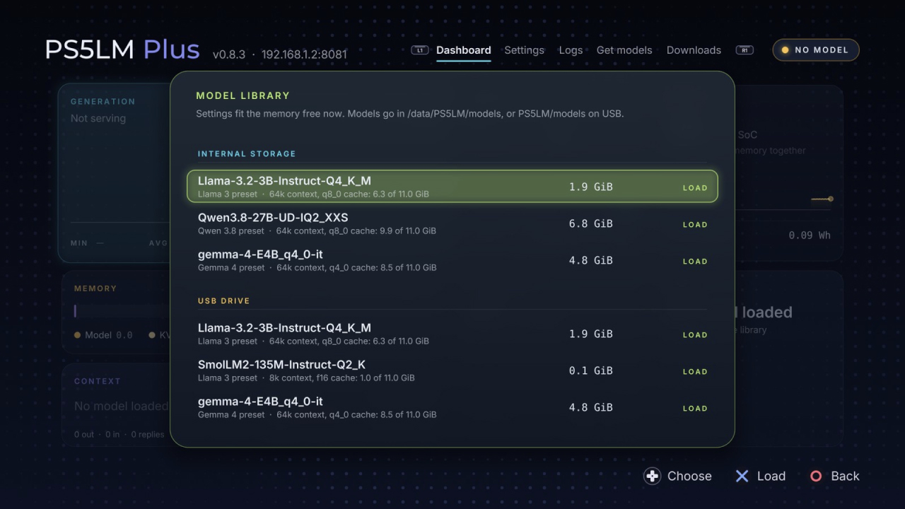 PS5LM Plus запускает языковые модели на GPU PlayStation 5