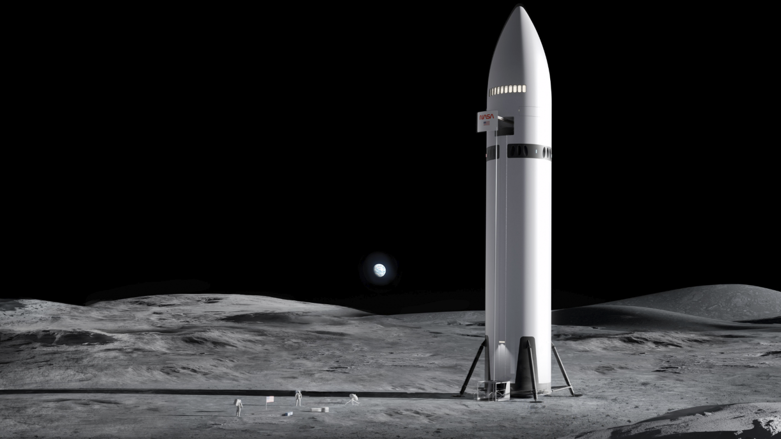 Для высадки на Луну с помощью Starship HLS может потребоваться 22 запуска