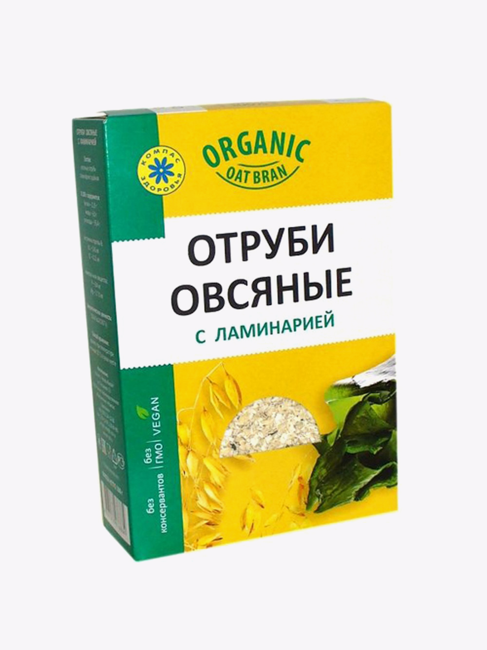 Купить Отруби овсяные с ламинарией Компас здоровья, 200 г в  интернет-магазине натуральных товаров | 4fresh