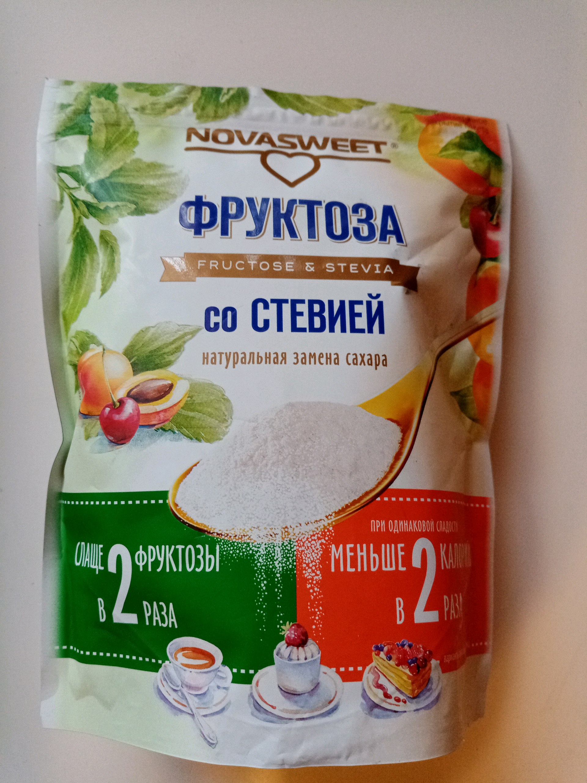 Купить Фруктоза со cтевией Novasweet, 250 г в интернет-магазине натуральных  товаров | 4fresh