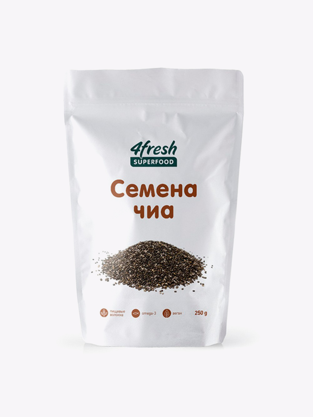 Купить Семена чиа 4fresh FOOD, 250 г в интернет-магазине натуральных  товаров | 4fresh