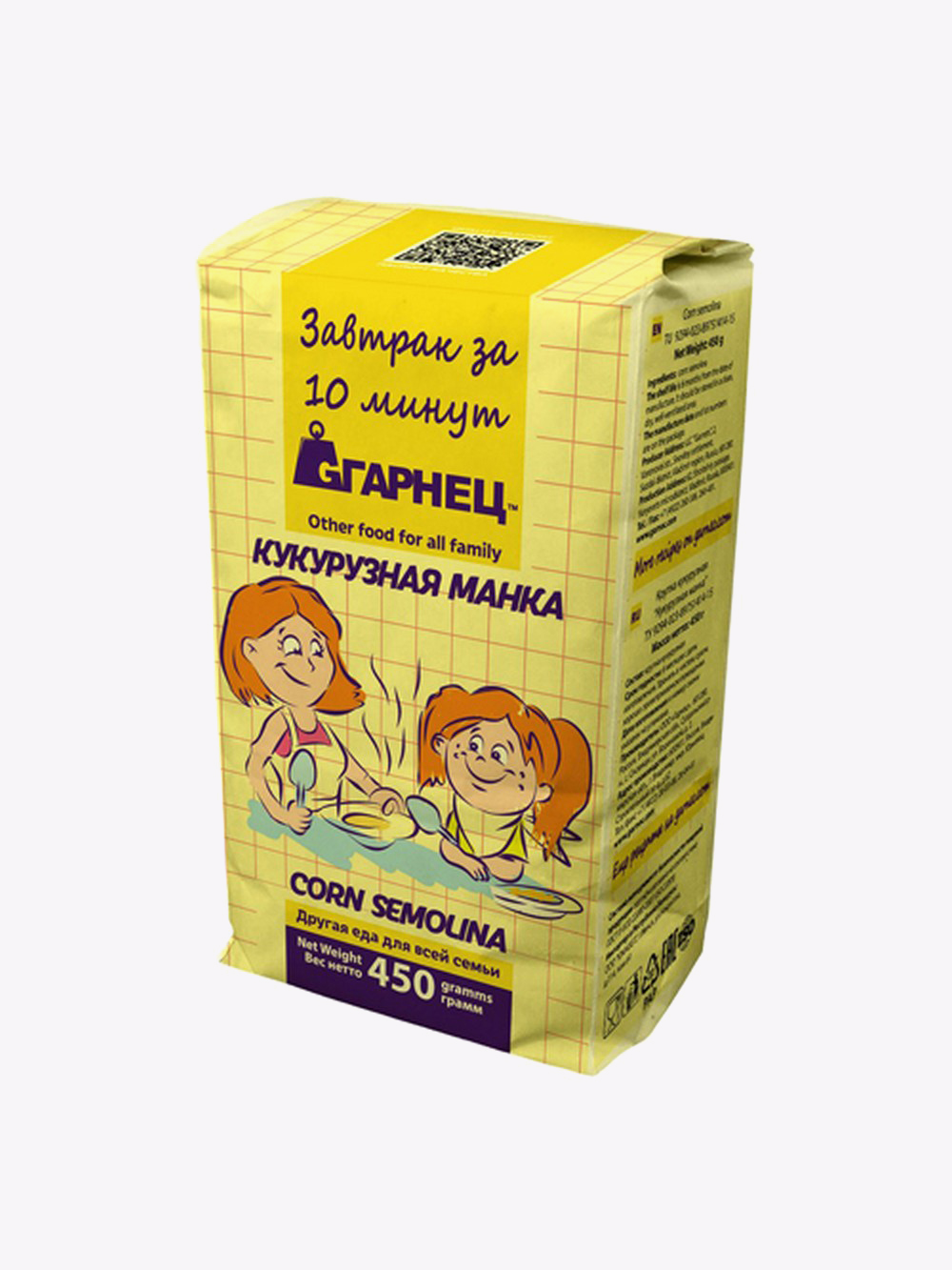 Манка кукурузная Гарнец, 450 г