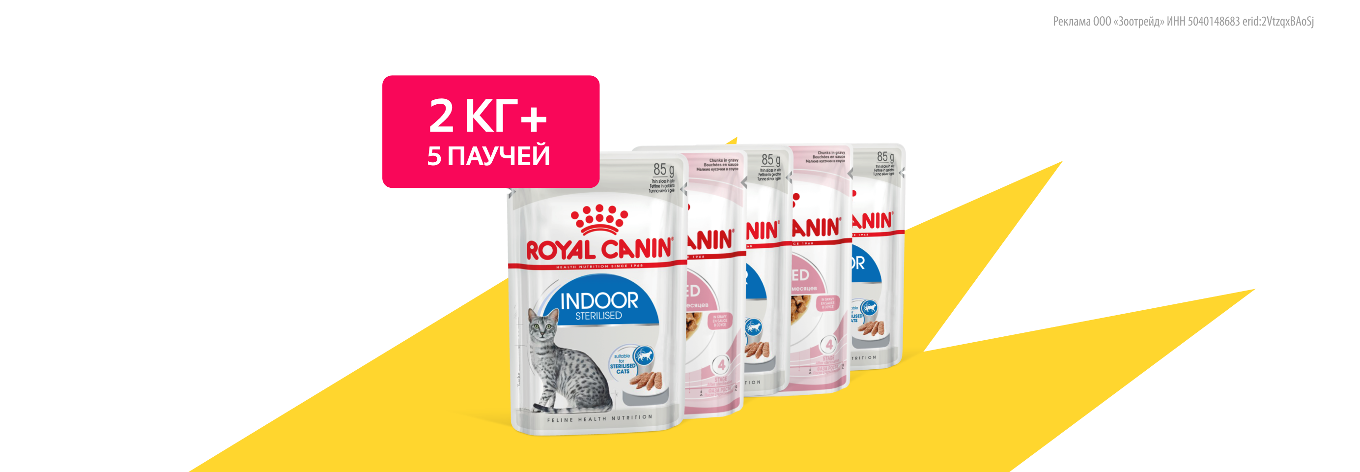 Royal Canin: паучи в подарок при покупке сухого корма для кошек