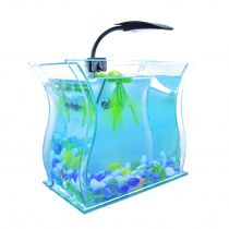 Аквариум стеклянный, 4л со светодиодным светильником 2Вт