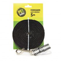 Поводок капроновый для собак с импортным карабином 5м 20мм Поводок капроновый для собак с импортным карабином 5м 20мм