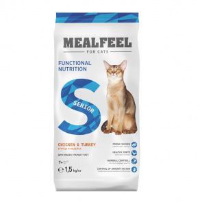 Корм сухой для кошек старше 7 лет с курицей и индейкой