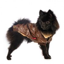 Куртка коричневая кожзам