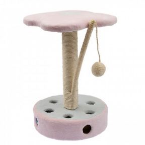 Столбик-когтеточка 28х28х43 см с игровым треком и дразнилкой