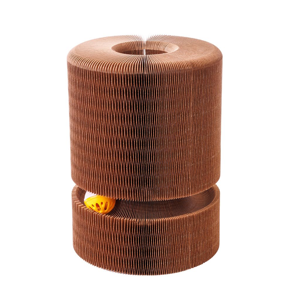 Когтеточка-лежанка-трек с игрушкой 3 в 1 для кошек, 52х6 см