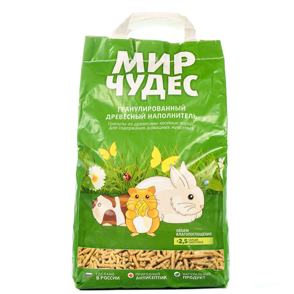 Наполнитель древесный для грызунов 4мм 8л Наполнитель древесный для грызунов 4мм 8л