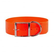 Ошейник из биотана для собак крупных пород, оранжевый, 50 мм, обхват шеи 48-60,5 см Ошейник из биотана для собак крупных пород, оранжевый, 50 мм, обхват шеи 48-60,5 см