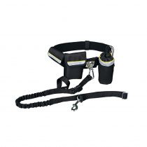 Ремень поясной с поводком, до 40 кг, черный Ремень поясной с поводком, до 40 кг, черный
