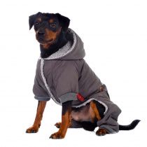 Комбинезон для собак серый с капюшоном XL Комбинезон для собак серый с капюшоном XL