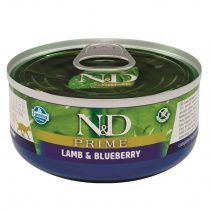PRIME влажный корм для кошек с ягненоком и черникой, 70 г