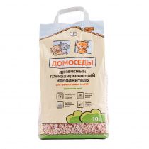 Наполнитель гранулированный для кошачьего туалета, древесный комкующийся, 10л