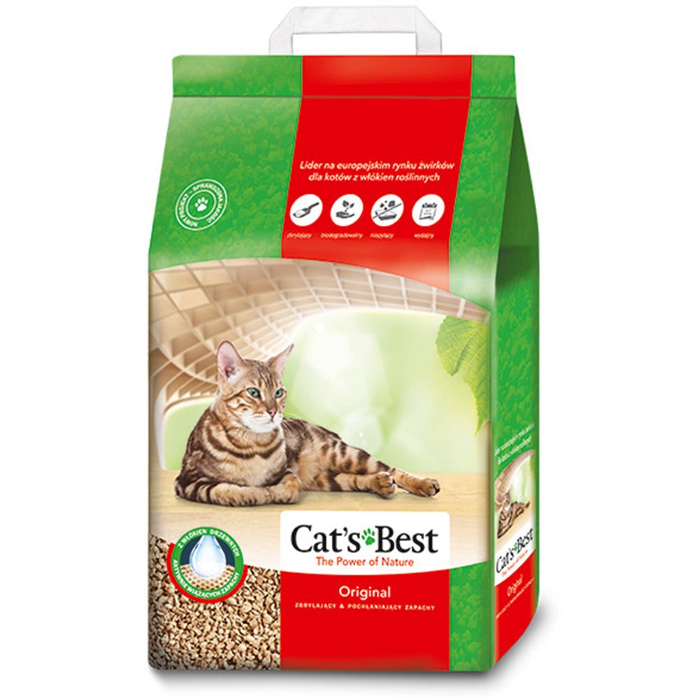 Cat's Best Original наполнитель для кошачьего туалета, древесный, комкующийся, 5 л