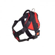 Шлейка нейлоновая с грудью (разм. L) шея 60-80см, грудь 80-110см, фаст сблокировкой, красная Шлейка нейлоновая с грудью (разм. L) шея 60-80см, грудь 80-110см, фаст сблокировкой, красная