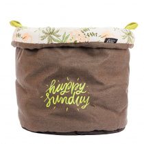 Лежак-корзина Фламинго 40 см, серый