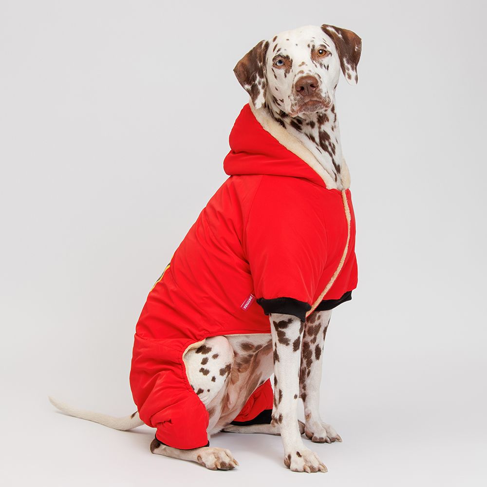 Petmax Комбинезон с капюшоном для собак, 5XL, красный (унисекс)