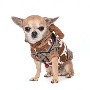 Свитер для собак бежевый с капюшоном оленьи рога 25см Свитер для собак бежевый с капюшоном оленьи рога 25см