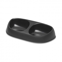 Миска пластиковая двойная Sensibowl 350млХ2 черная Миска пластиковая двойная Sensibowl 350млХ2 черная