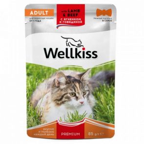 Adult влажный корм для взрослых кошек с ягненком и говядиной в соусе, 85 г Adult влажный корм для взрослых кошек с ягненком и говядиной в соусе, 85 г