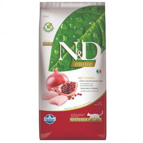 N&D PRIME сухой корм для стерилизованных кошек, с курицей и гранатом, 5кг