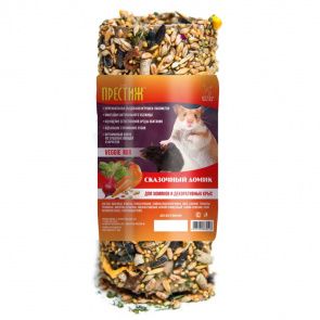 Сказочный Домик Veggie Mix для хомяков и крыс, 15х7х7см
