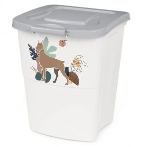 Контейнер для корма серый, 36 л